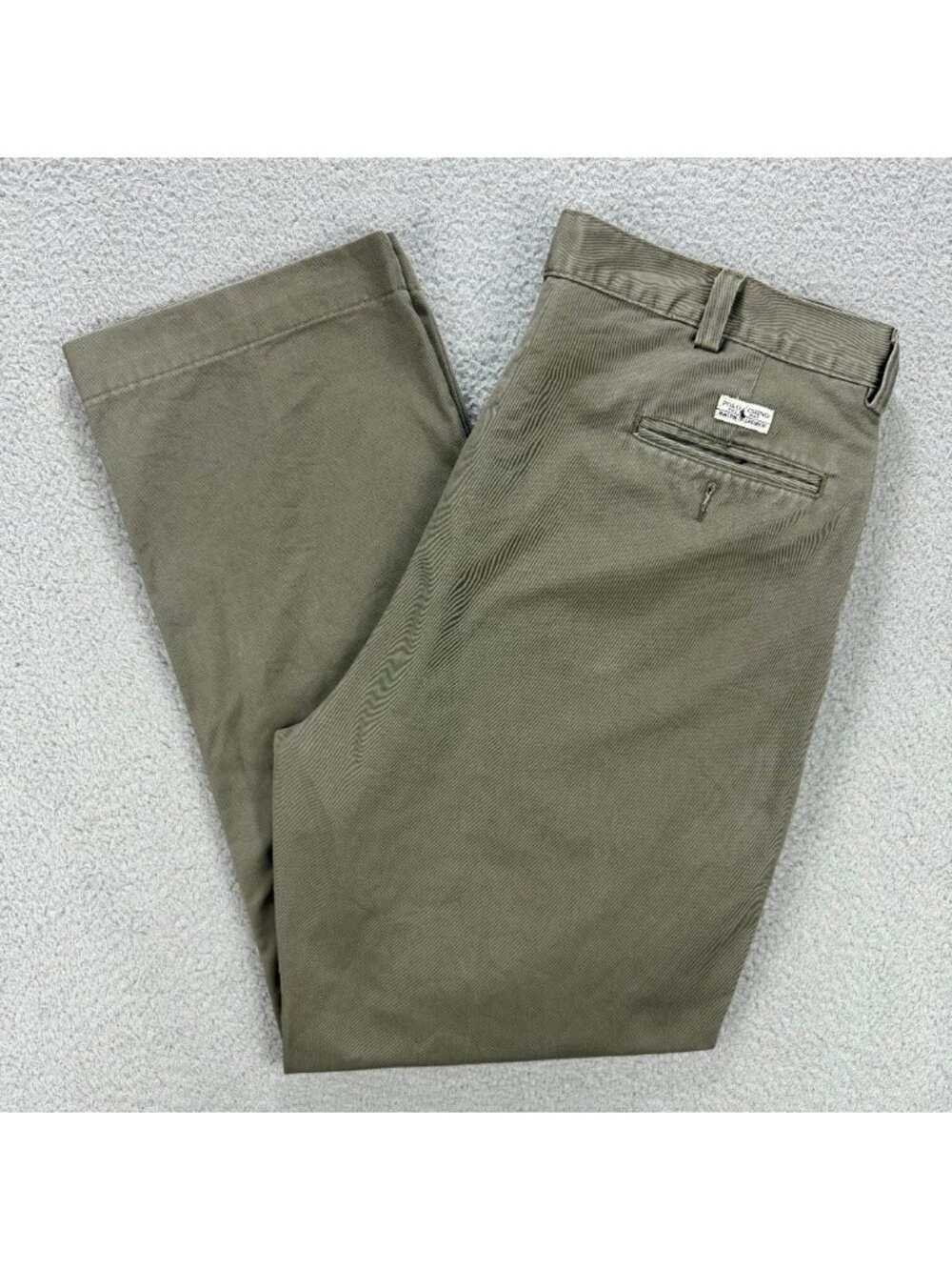 Vintage Polo Ralph Lauren Pants Men 38 x 34 Grey Philip Chino Khakis Made In USA